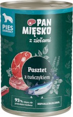 PAN MIĘSKO z Ziołami Pasztet z Tuńczykem dla psa 400g