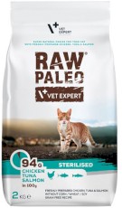 Vet Expert RAW PALEO Cat Sterilised Kurczak Tuńczyk Łosoś 2kg