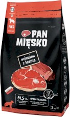 PAN MIĘSKO Wołowina z Koziną dla psa XS 3kg