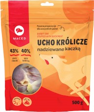 MACED Ucho królicze nadziewane Kaczką 500g