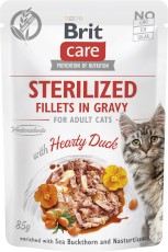 BRIT Care Cat GF STERILIZED Duck Kaczka Sos 85g