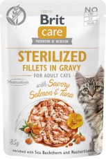 BRIT Care Cat GF STERILIZED Salmon Tuna Łosoś Tuńczyk 85g