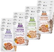 BRIT Care Cat GF KITTEN Bez zbóż MIX SMAKÓW 12x85g