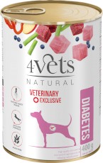 4VETS Natural DIABETES dla psa z cukrzycą 400g