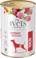 4VETS Natural RENAL dla psa z chorymi nerkami 400g