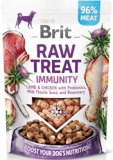 BRIT Dog Raw Treat IMMUNITY Jagnięcina Kurczak Ostropest 40g