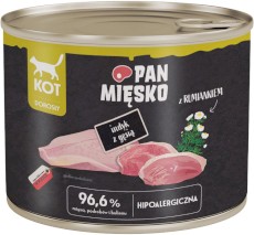 PAN MIĘSKO Indyk z Gęsią dla kota 200g