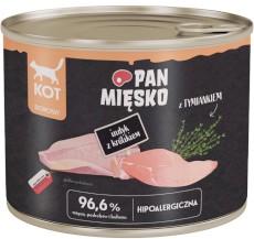 PAN MIĘSKO Indyk z Królikiem dla kota 200g