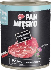 PAN MIĘSKO Wieprzowina z Dzikiem dla psa 800g