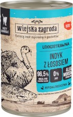 WIEJSKA ZAGRODA Indyk z Łososiem bez zbóż dla kota 400g