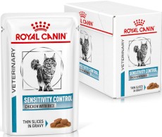 ROYAL CANIN VET SENSITIVITY Control Feline Chicken Rice 12x85g