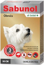 SABUNOL Obroża odblaskowa dla psa na kleszcze pchły 50cm