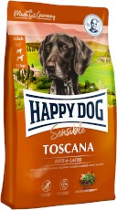 HAPPY DOG Sensible TOSCANA Kaczka Łosoś 300g