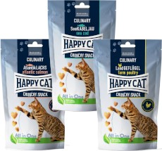 HAPPY CAT Crunchy Snack Salmon Łosoś Groszek 70g