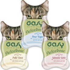 OASY Cat Delicatesse Souffle Salmon Milk Łosoś i Mleko 85g