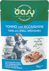 OASY Cat More Love Tuna Small Anchovies Tuńczyk Anchois 70g