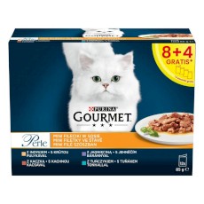 PURINA GOURMET Perle Zestaw filecików w sosie 12x85g