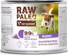 Vet Expert RAW PALEO Puppy Duoprotein Duck Wild Boar Kaczka Dzik Borówki 200g