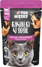 PAN MIĘSKO Kurczak z Krewetkami w sosie dla kota 85g