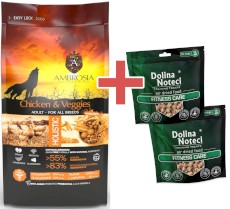 AMBROSIA Dog Adult Chicken / Veggies Kurczak i Warzywa 12kg + GRATIS DOLINA NOTECI