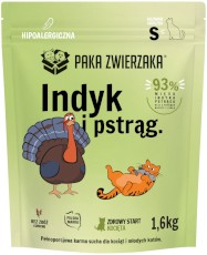 PAKA ZWIERZAKA Indyk i Pstrąg S bez zbóż dla kociąt 1,6kg
