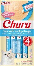 INABA Cat Churu Creamy Treat Tuna Scallop Tuńczyk Przegrzebki 4x14g
