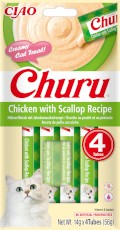 INABA Cat Churu Creamy Treat Chicken Scallop Kurczak Przegrzebki 4x14g