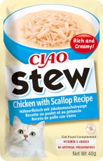 INABA Cat Ciao Stew Kurczak i Przegrzebki w sosie 40g