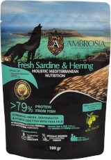 AMBROSIA Dog Puppy Mediterranean Fresh Sardine / Herring Świeże Ryby 100g