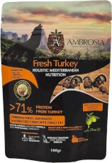 AMBROSIA Dog Senior Light Mediterranean Fresh Turkey Świeży Indyk 100g