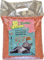 TOFIKI Żwirek sojowy zbrylający Truskawka 3kg