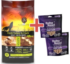 AMBROSIA Dog Adult Fresh Turkey / Duck Świeży Indyk i Kaczka 12kg + GRATIS DOLINA NOTECI