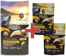 AMBROSIA Dog Adult Sensitive Mediterranean Fresh Duck Świeża Kaczka 5kg + 200g GRATIS