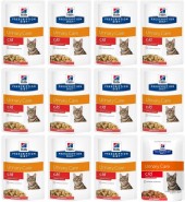 HILL'S PD Feline c/d Urinary Stress Salmon 12x85g