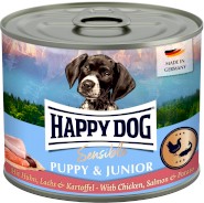 HAPPY DOG Sensible PUPPY JUNIOR Łosoś Ziemniaki 200g