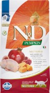 FARMINA ND CAT PUMPKIN Quail Pomegranate Adult Neutered 1,5kg