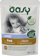 OASY Cat Lifestage Adult Pork Wieprzowina w sosie 85g