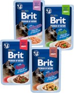 BRIT Premium Cat Fillets in Gravy Chicken KURCZAK Sterilised 85g
