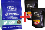 DOLINA NOTECI SUPERFOOD Kot Danie Suszone Dorsz 1kg + 2 Saszetki GRATIS !!