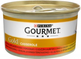 PURINA GOURMET Gold Casserole Wołowina Kurczak 85g - Zdjęcie nr 2