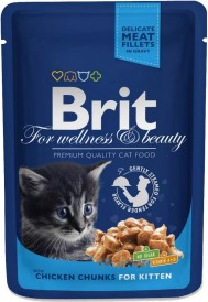 BRIT Cat Kitten Chicken Chunks dla kociąt saszetka 100g - Zdjęcie główne