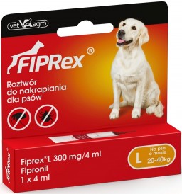 FIPREX Spot-On Krople na kleszcze pchły L 20-40kg 1szt. - Zdjęcie główne