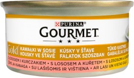 PURINA GOURMET Gold Łosoś Kurczak w sosie 85g - Zdjęcie nr 2