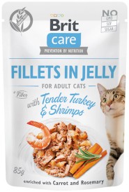 BRIT Care Cat GF Adult Turkey Shrimps Indyk Krewetki Galaretka 85g - Zdjęcie główne