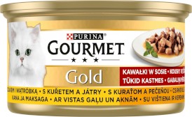 PURINA GOURMET Gold Kurczak Wątróbka w sosie 85g - Zdjęcie główne