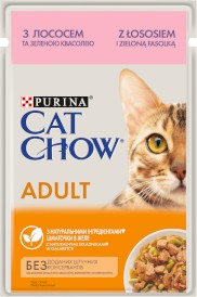 PURINA CAT CHOW Adult 1+ Łosoś Zielona Fasolka 85g - Zdjęcie główne