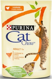 PURINA CAT CHOW Adult 1+ Kurczak Cukinia 10x85g - Zdjęcie nr 2