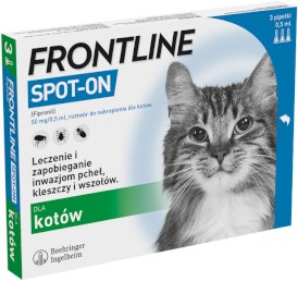 FRONTLINE Spot-On Kot Krople na kleszcze pchły 3szt. - Zdjęcie nr 3