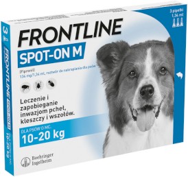 FRONTLINE Spot-On Krople na kleszcze dla psa M 10-20kg 3szt. - Zdjęcie nr 3