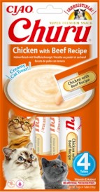 INABA Cat Churu Chicken Beef Krem Kurczak Wołowina 4x14g - Zdjęcie nr 2